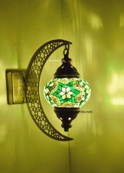 Mozaik Aplik Lamba Hilal Dekoratif Duvar Otantik Aplik Yarım Ay